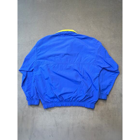 Vintage 80's Club Sportswear Windbreaker Men Med Retro Blue/Green Running Track - Picture 8 of 8